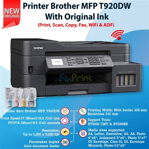 Jual Printer Brother MFC T920DW MFC T920dw Print Scan Copy WiFi Fax ADF