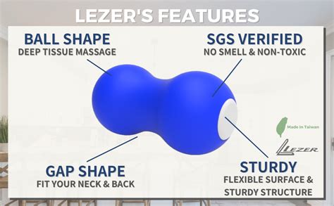 Lezer Peanut Massage Ball Double Lacrosse Ball Myofascial