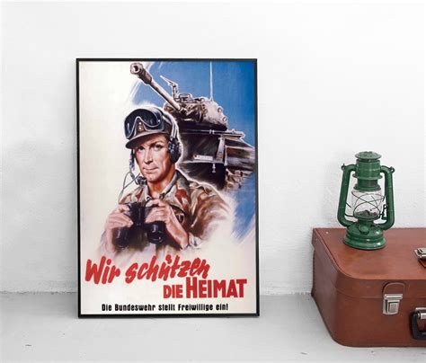 Poster Wir schützen Heimat Bundeswehr stellt Freiwillige ein