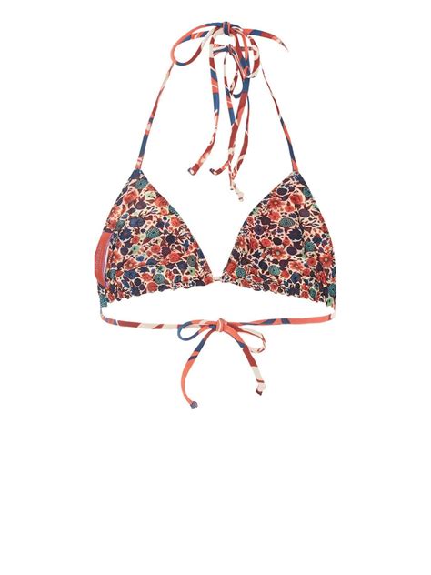 La DoubleJ Graphic Print Triangle Bikini Top Farfetch