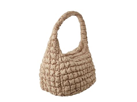 SASOM กระเปา COS Quilted Oversized Shoulder Bag Beige เชคราคาลาสด