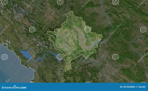 Kosovo Satellite Composition Stock Illustration Illustration Of