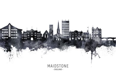 Skyline Von Maidstone England Michael Tompsett Als Kunstdruck Oder