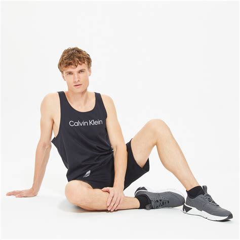 Calvin Klein Tank Top Erkek Siyah Kolsuz T Shirt Erkek T Shirt Polo