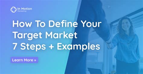 How To Define Your Target Market Steps Examples