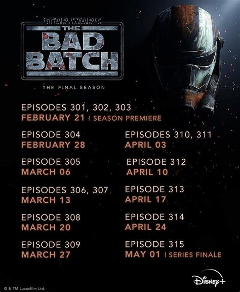 Official episode release dates for Season 3! : r/thebadbatch