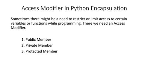 Python Encapsulationpptx