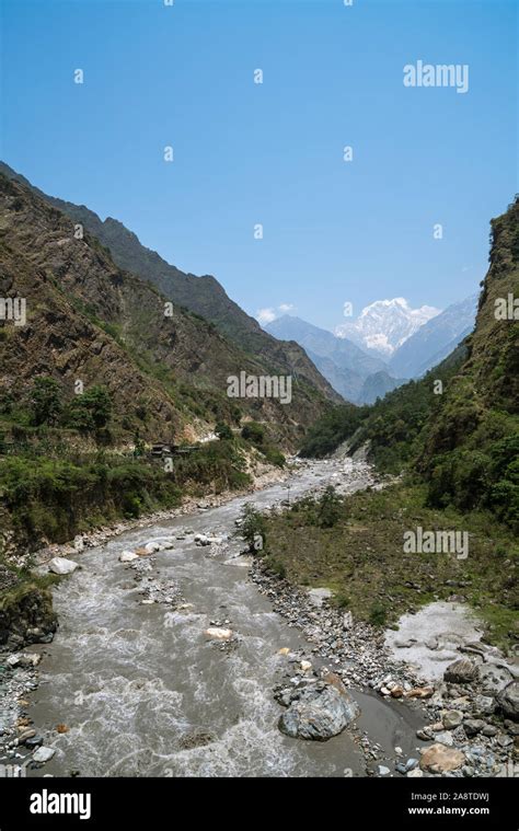 Valley Of Kali Gandaki River In Nepal Stock Photo Alamy