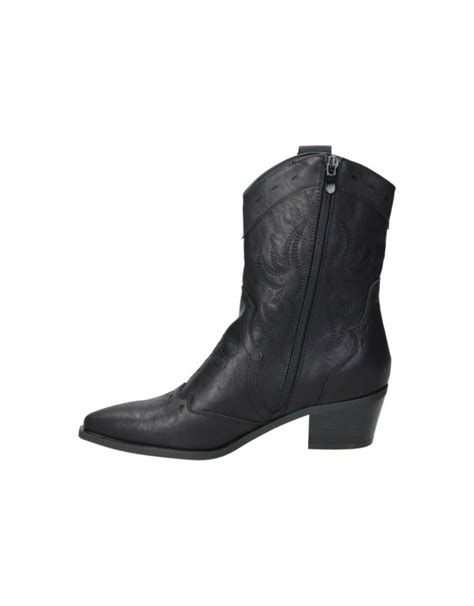 Botines Cowboy Negros Para Mujer Aloe Shoes Online En Megacalzado