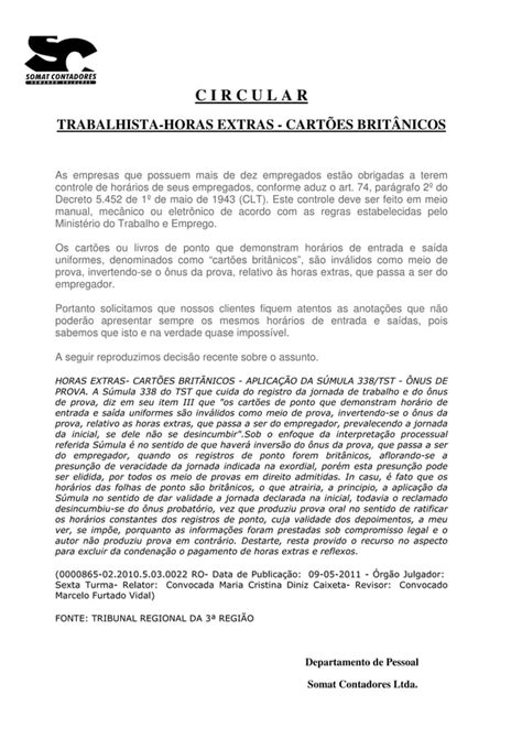 Circular Cartao De Ponto Britanico PDF