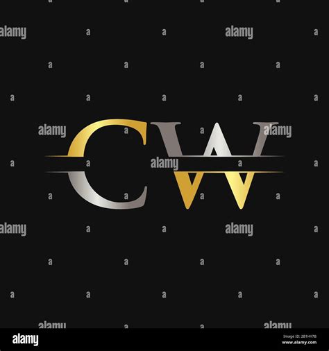 Initial Cw Letter Logo With Creative Modern Business Typography Vector