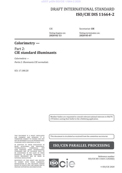 En Iso Cie Colorimetry Part Cie Standard