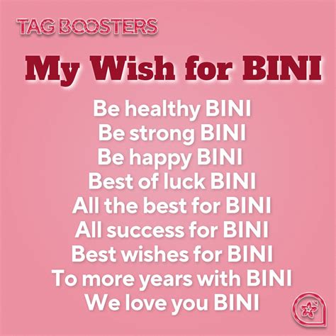 Bini Trendsetter 📌 On Twitter [tag Booster] My Wish For Bini Retweet And Reply With The Tags