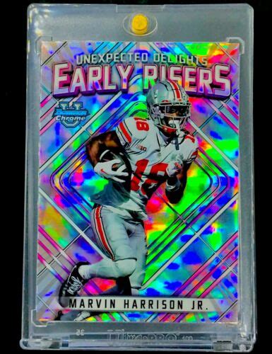 Marvin Harrison Jr Rookie Refractor Holo Sp Insert Rc Card Ohio State Ebay