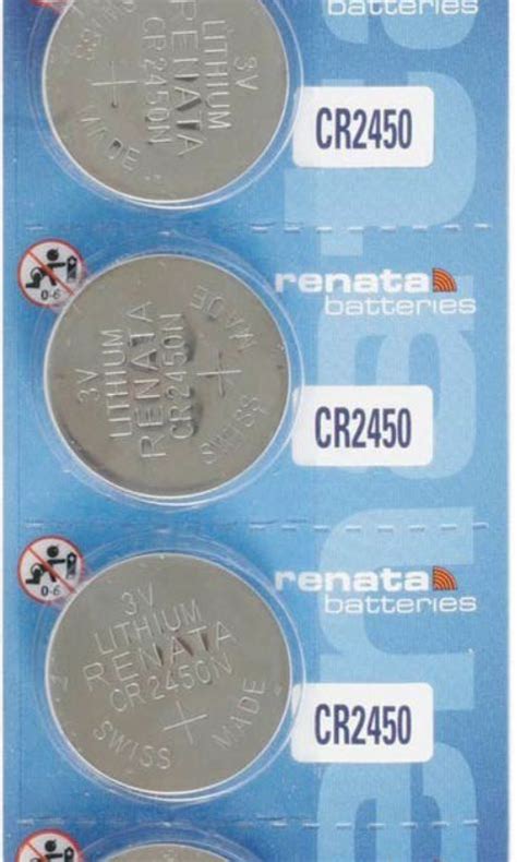 Swiss Made Renata CR2450 3V Lithium Button Cell Battery CR2450N DL2450