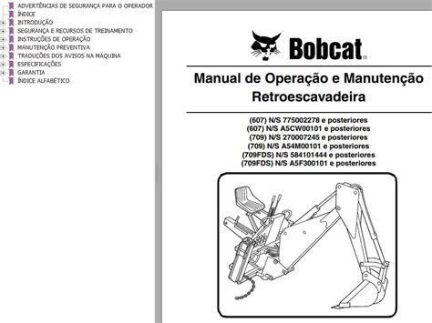 Bobcat Backhoe Fds Operation Maintenance Manual Pt