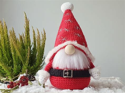 Santa Claus Christmas Gnome Tomte Nisse Handmade Nordic Gnome Decor Scandinavian Gnome