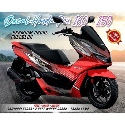 Jual Sticker Decal Variasi Honda PCX 160 150 Full Body Striping Decal