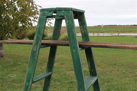 Tall Double Sided Step Ladder Shelving With Shelves