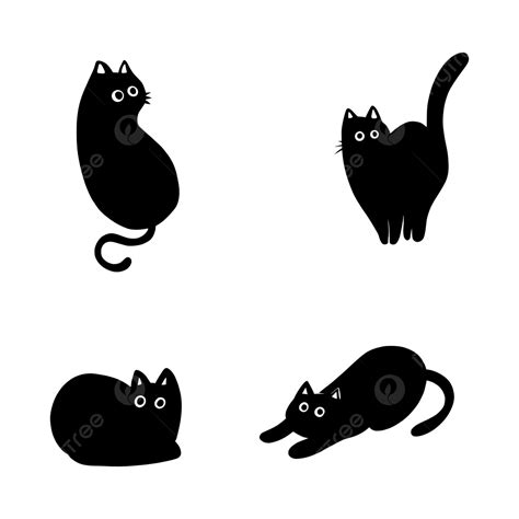 Doodle Freehand Sketch Drawing Of Black Cat Pose 3070922 46 Off