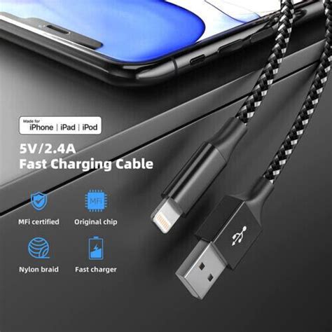 Pack Fast Charger Cable Heavy Duty For Iphone X Xr