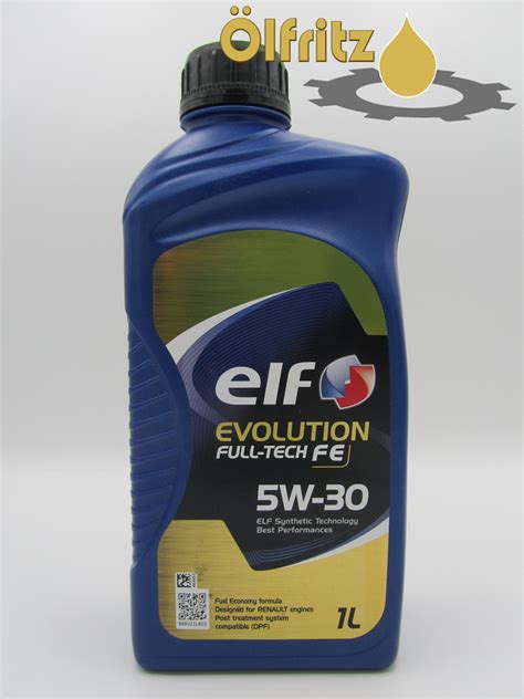 Elf Evolution Full Tech Fe 5w 30 Sae 5w 30 Motoröl 1l Acea C4 Level 3 Renault Renault Rn