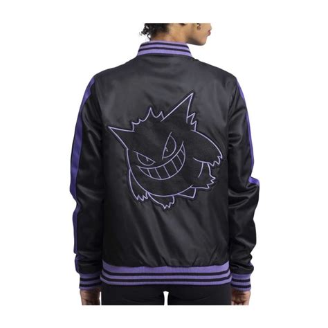 Gengar Pokémon Jackets Black Insulated Snap Down Jacket Adult