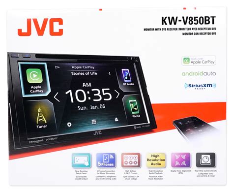 Jvc Kw V Bt Dvd Car Monitor Bluetooth Receiver Android Carplay