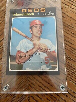 Topps Johnny Bench Cincinnati Reds Baseball Card Nm Ebay