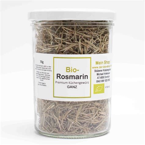 Rosmarin Bio Ganz Gr Getrocknet Im Glas