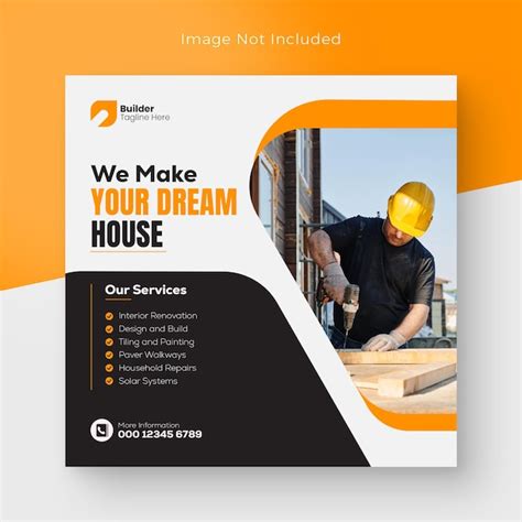 Premium Psd House Renovation Services Social Media Post And