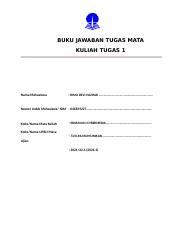 Bjt Umum Tmk1 2 2 Doc BUKU JAWABAN TUGAS MATA KULIAH TUGAS 1 Nama