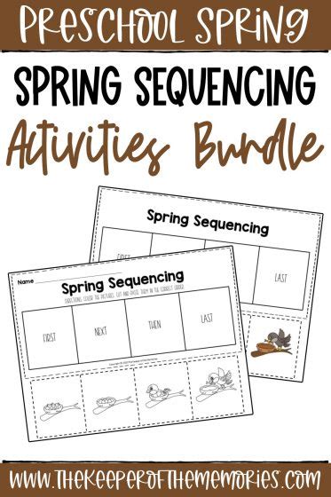 Spring Story Sequencing Worksheets The Keeper Of The Memories