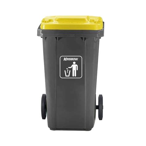 Jual Krisbow 240 Ltr Tempat Sampah Plastik New Eco Abu Abu Terbaru