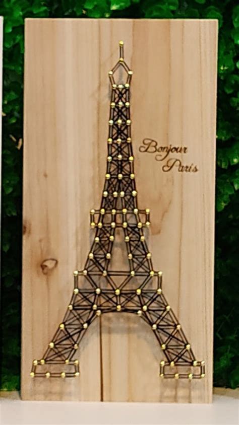 Pdf Eiffel Tower String Art Patterns Etsy