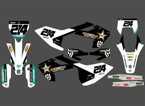 Kit D Co Husqvarna Tc Fc Fs Rockstar Noir Kitdeco