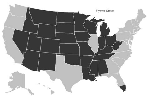 Updated Map of Flyover States : r/mega64