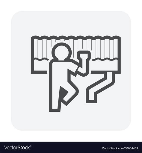 Gutter cleaning icon Royalty Free Vector Image