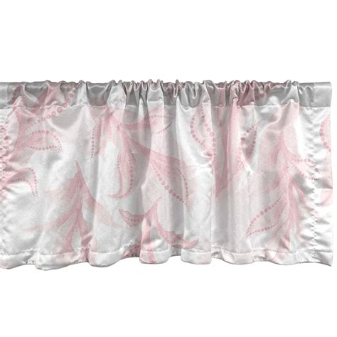 Leafy Design Window Valance Fantasy Vibe Dreamy Leaves With Hue And