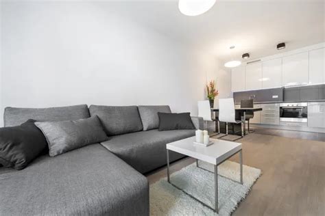 Modern Living Room With Kitchen Stock Photo By Jacek Kadaj