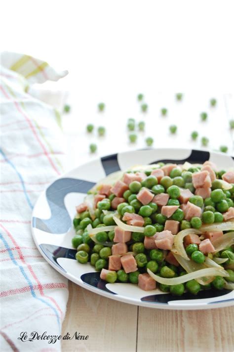 Ricetta Per Preparare I PISELLI E PROSCIUTTO COTTO Contorno