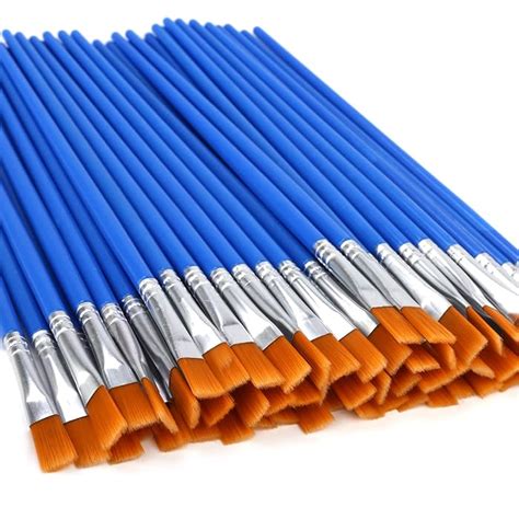 Buy 60 Pack Flat Paint Brushes Dlez Mini Paint Brush Bulk Small Tiny