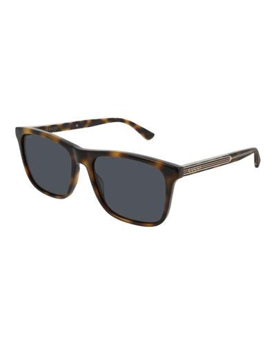 Gucci GG0381SN Brown Square Sunglasses In Black Lyst