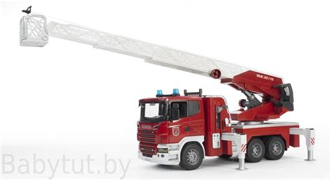 Пожарная машина Scania с выдвижной лестницей и помпой Bruder (Брудер ...