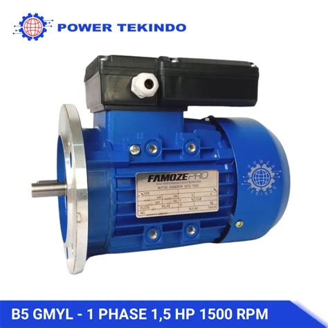 Famoze Pro Dinamo B5 1 Phase 1 5 HP 1500 RPM Flange GMYL Sambungan