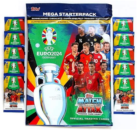 Topps Match Attax Euro Mega Starterpack Inkl Limited Edition