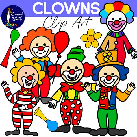 Whimsical Clown Clip Art Collection Fun And Colorful Images For All