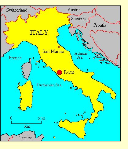 Border Countries Of Italy - Black Sea Map