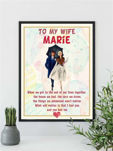 Appreciate Your Wife Poster Personalized With Her Name Ready - Etsy