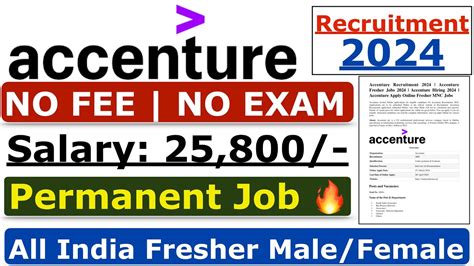 Accenture Recruitment 2024 Hiring Freshers Accenture Vacancy Work From Home Job Apply